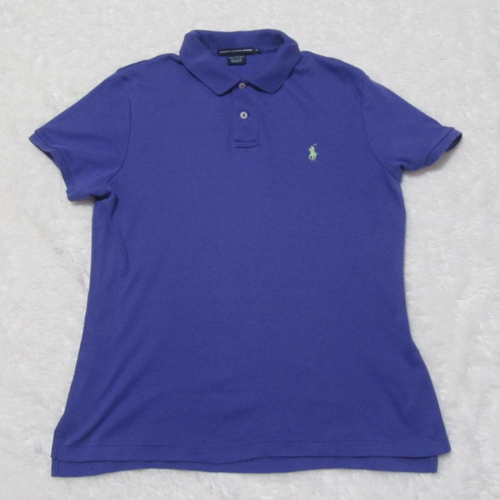 ⬇️Ralph Lauren Sport Purple Polo Shirt Size L Boys